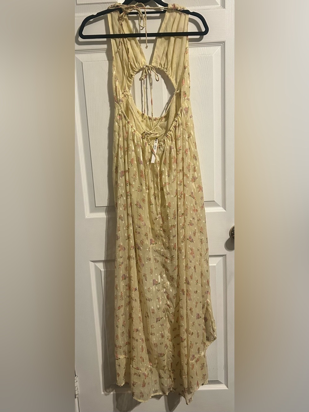 ASOS Yellow Floral High-Low Ruffle Dress - Picture 5 of 8